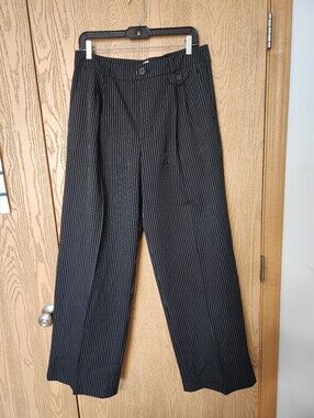 A New Day Women's Black Pinstripe Dress Pants